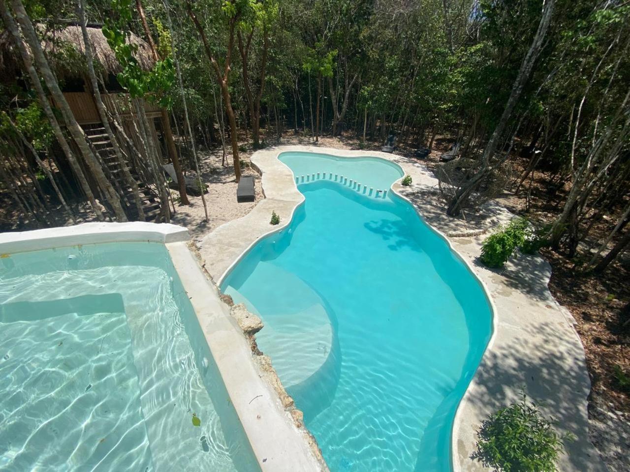 Aldea Maya-Ha Cabanas Con Cenotes プエルト・モレロス エクステリア 写真